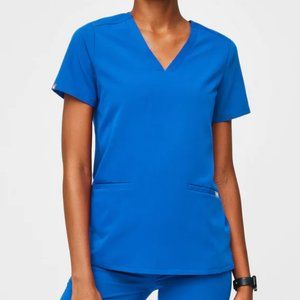 NWT Figs Casma Three-Pocket Scrub Top, XL, Royal Blue